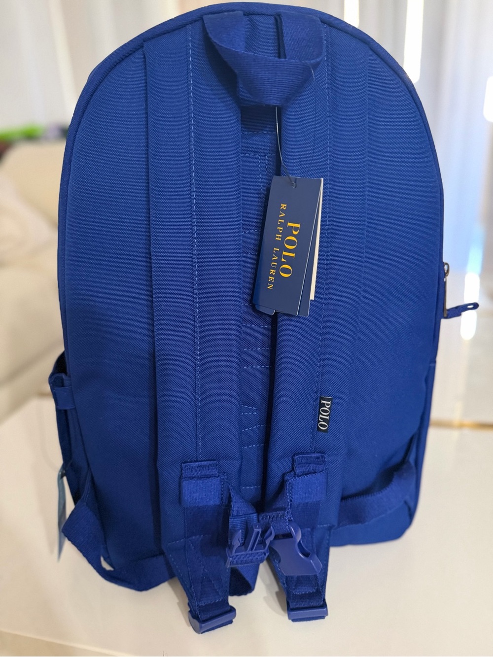 Polo by Ralph Lauren Navy Blue Backpack with Embroidered Bear - Picture 3 of 4